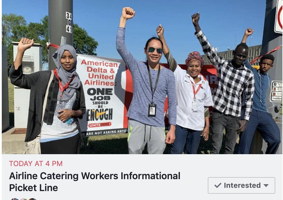 seiumn's tweet image. .@UniteHere Local 17 members who work at @MSPairport are standing up to greedy airlines by demanding a fair return on their work as airlines make billions. Join them for info picket today at 4 pm! 

More info/RSVP:facebook.com/events/6970852…
#UnionsForAll #union #WednesdayWisdom #1u