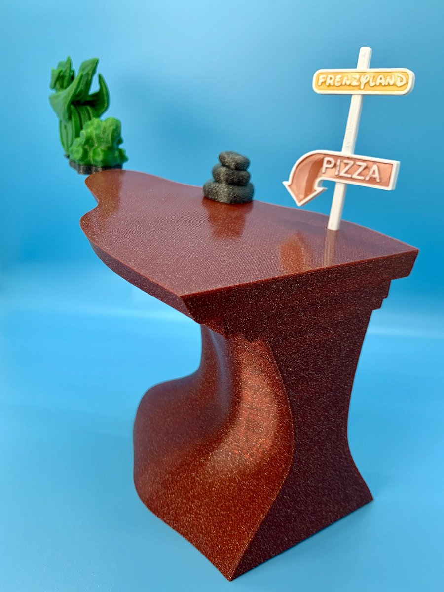 crussty's tweet photo. Who’s exited for the July @FilamentOne PROFI boxes?
Last month we were introduced to the new mascot #Filrunner by @wekster2507 . This month we get this great diorama designed by none other than @Bugman_140!!! Test print in all FilamentOne GLINT filaments.
#SneakPeak #beepbeep https://t.co/OssH91jdro