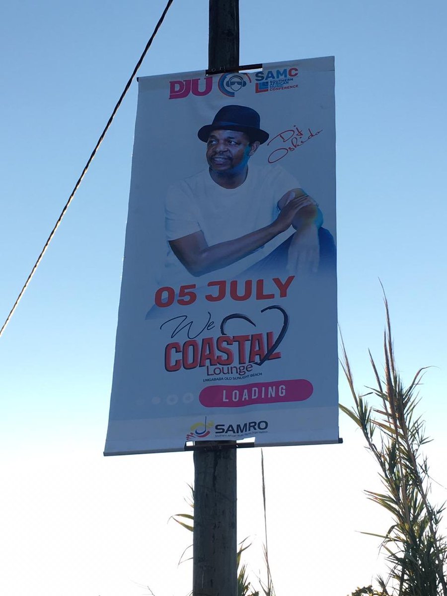 CoastalMusicEx2's tweet photo. DJU Presence The #SAMC2019 #SOITHAFRICANMUSICCONFERENCE 2019 @DJFreshSA @OskidoIBelieve @Bobstadj @VinnyDaVinci @djchristossa On The 5 July 2019 @coastallounge https://t.co/VdbUYqgaKs