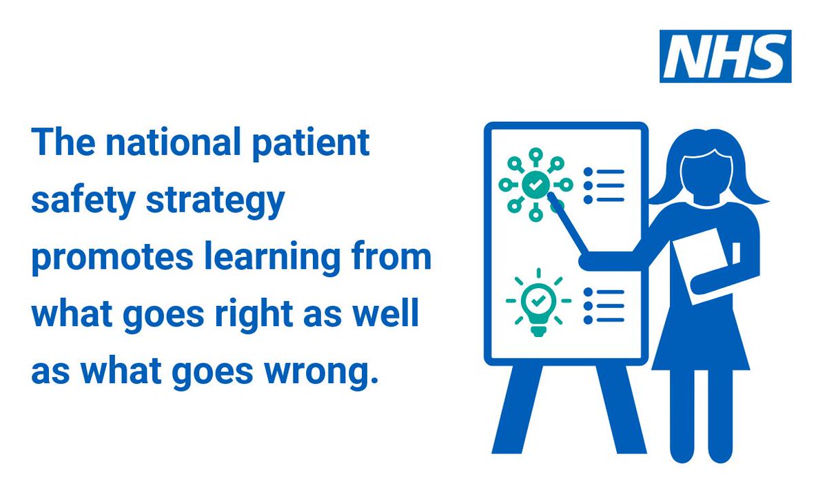 The first national #PatientSafetyStrategy sets a vision for continuous safety improvement — promoting a just culture where you can talk openly about patient safety incidents and learn from them without fear or blame. improvement.nhs.uk/resources/pati…