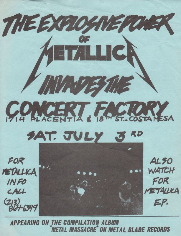 BookOfMetallicA's tweet image. July 3rd, 1982: #Metallica performed the song "Seek &amp;amp; Destroy" live for the first time!

The line-up was:
James Hetfield, Lars Ulrich, Dave Mustaine, &amp;amp; Ron McGovney.