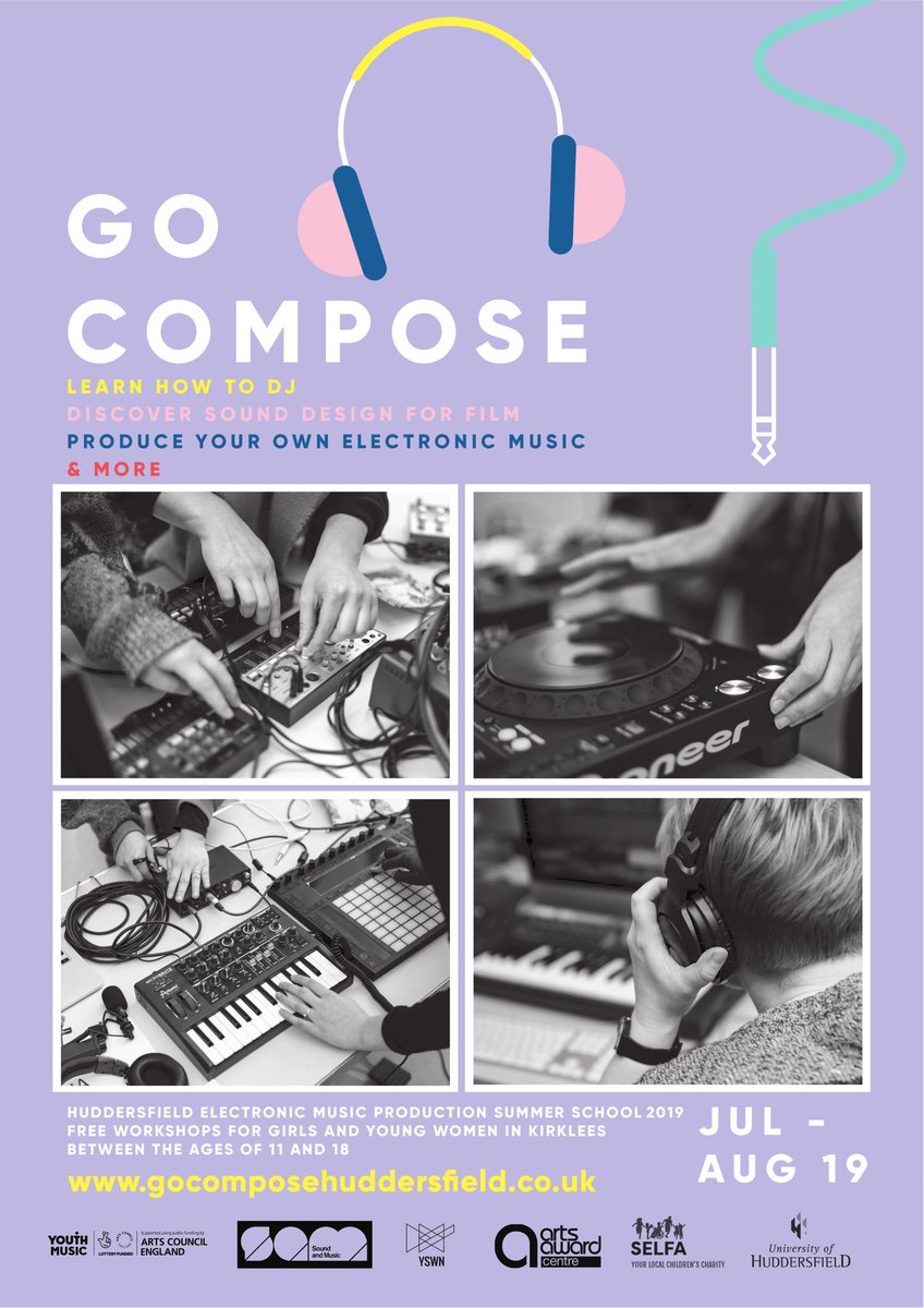 HuddsGirlGeeks's tweet photo. Free electronic music workshops for young people aged 11 - 18! https://t.co/nWtn4tNw4R https://t.co/K7sFgGpSuX