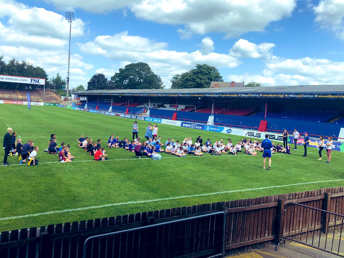 WTComFoundation's tweet photo. All set up and ready for our Year 6 Tag Rugby Festival this afternoon👌

Big thanks to Chris Chester and Danny Kirmond for their messages before the games started🏉

#trinspired 🔴⚪️🔵 https://t.co/4GxcqqWI6z