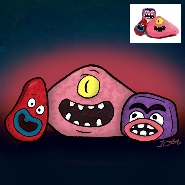 Rock Around Groovy Rocks! #MonstersGo #RockAroundGR #Procreate #procreateapp