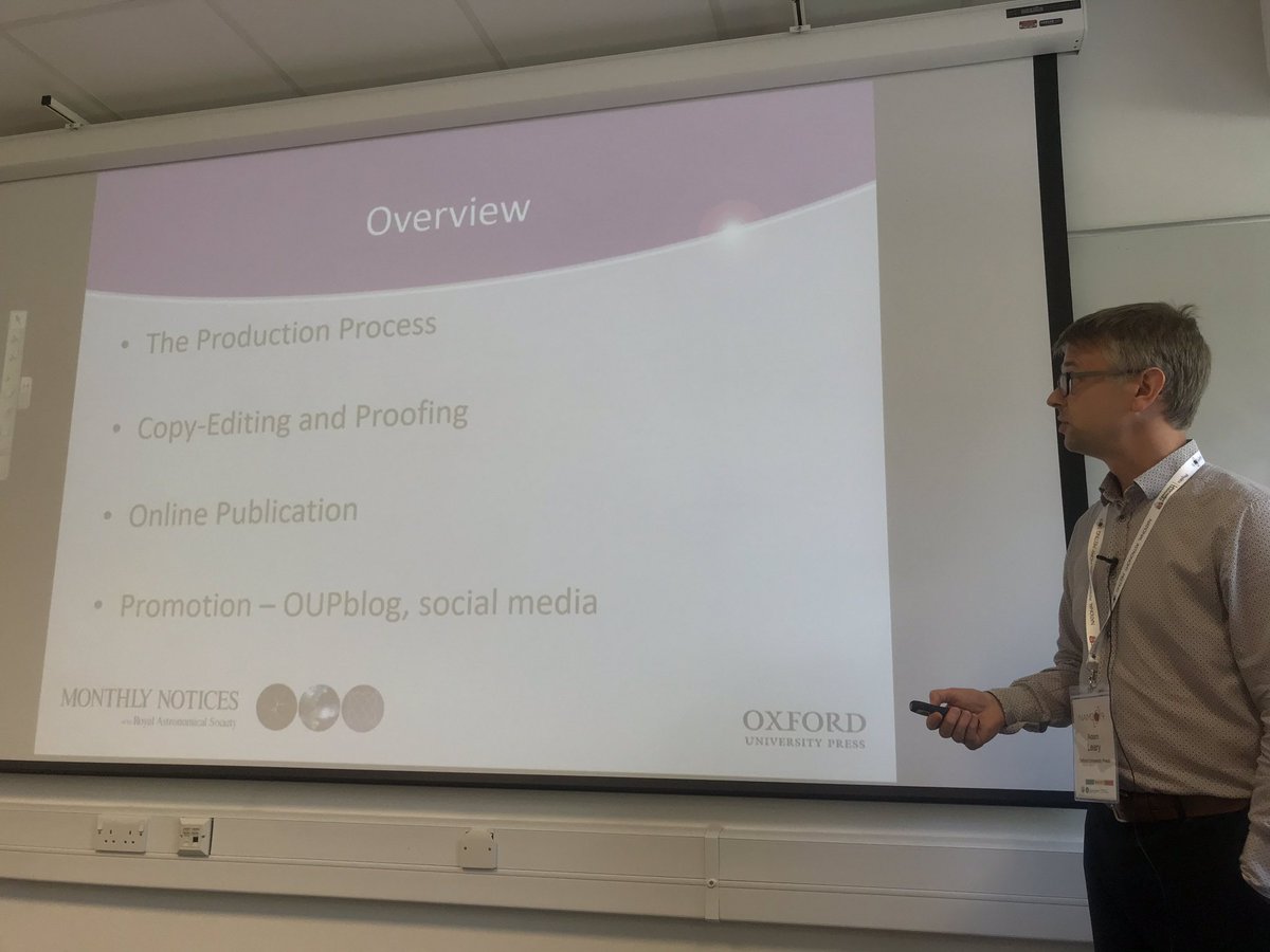 RAS_Journals's tweet image. .@OUPAcademic's Adam Leary discuses what happens once your paper is published 📚
#MNRAS #GJI #JournalTips #RASNAM #RASNAM2019 #NAM2019