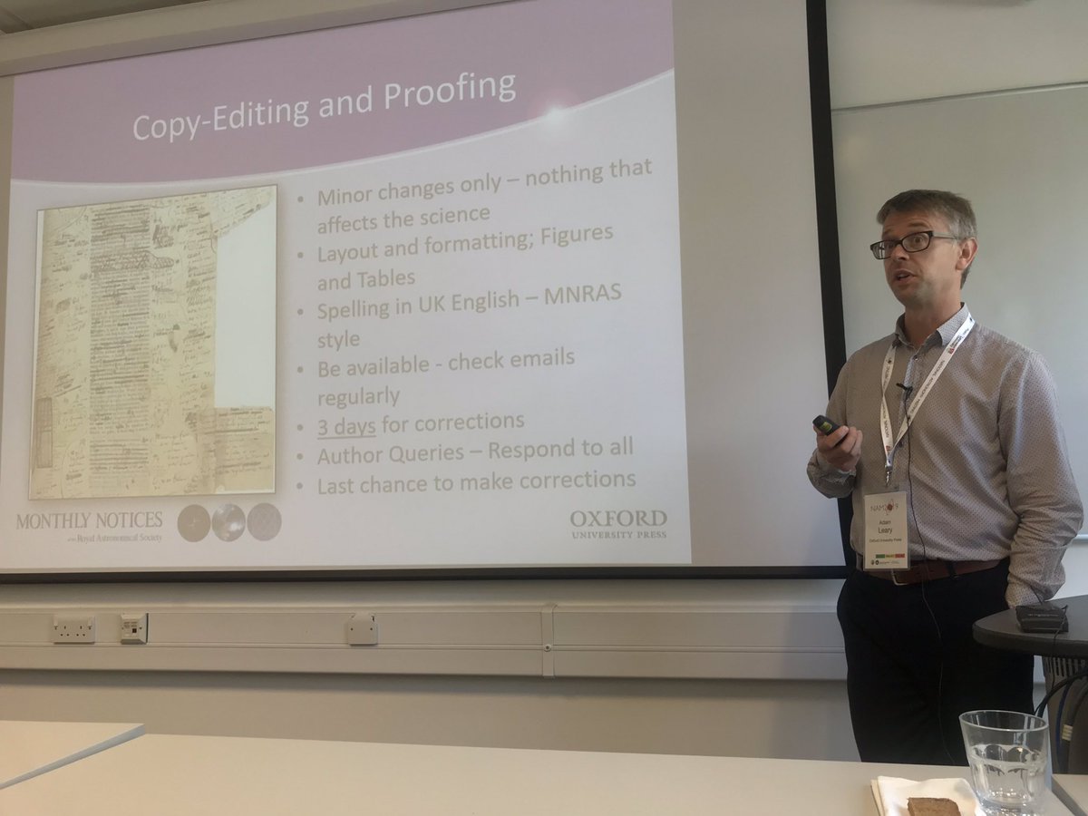 RAS_Journals's tweet image. .@OUPAcademic's Adam Leary discuses what happens once your paper is published 📚
#MNRAS #GJI #JournalTips #RASNAM #RASNAM2019 #NAM2019
