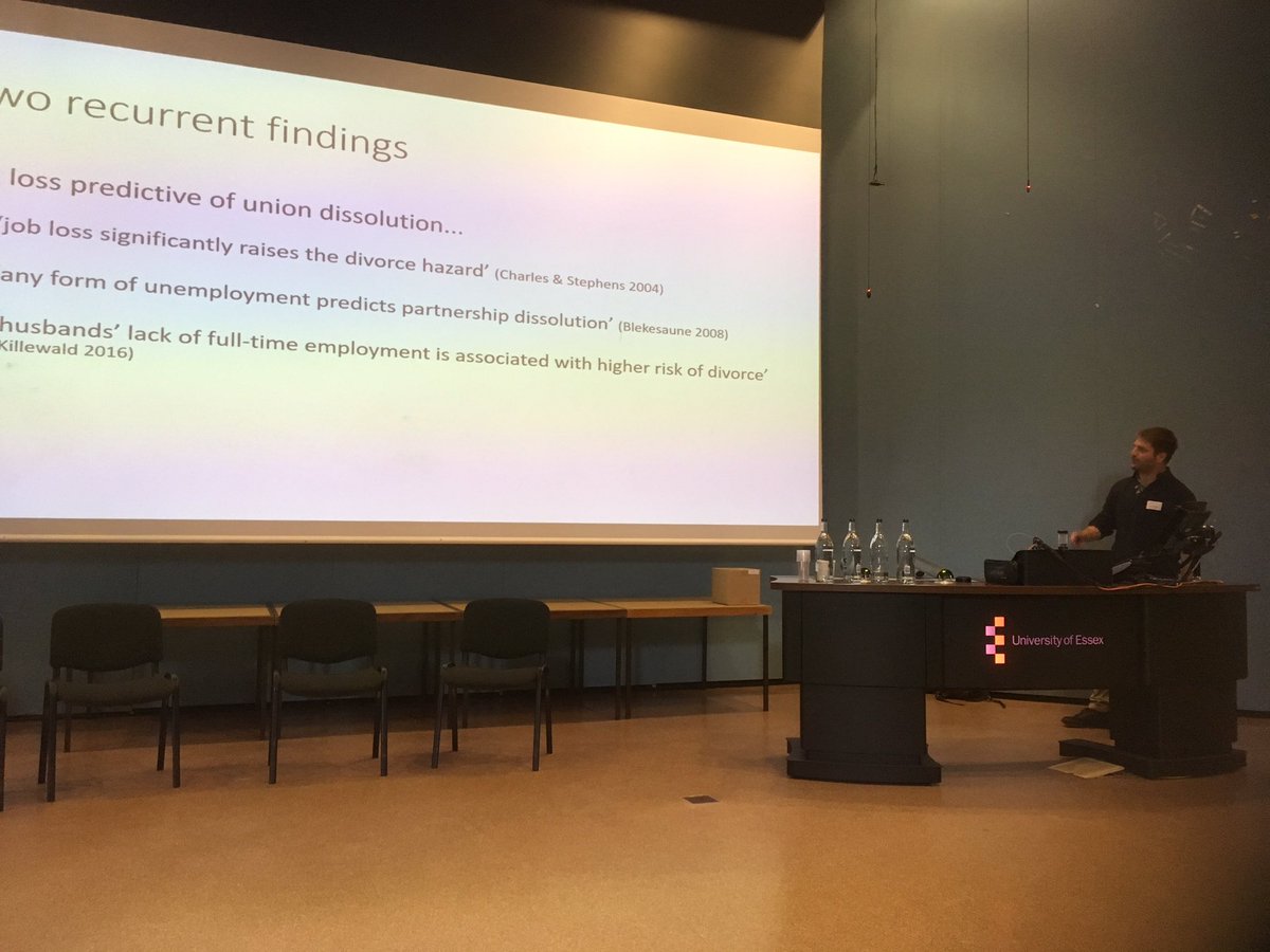 usociety's tweet image. Next up this afternoon at #usociety19 is Lewis Anderson @SociologyOxford on job loss and relationship breakup
