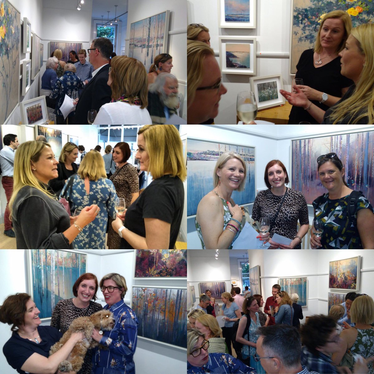 Thank you for everyone who made it down for <a href="/annaperlin/">Anna Perlin</a> #privateview last night! What a wonderful kick off to her show 
‘Window through the Seasons’ until 19 July 

#art #contemporaryart #gallery #party #celebrate #skyarts #LAOTY #collage #mixedmedia #modernart #landscape