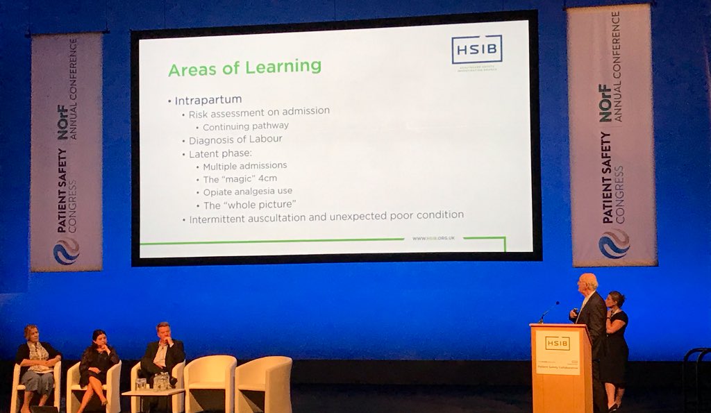 SaraRJLedger's tweet image. Early learning from @hsib_org investigations in maternity, presented by @jamesjwalker52. CTG monitoring, escalation of deterioration, categorisation of C sections... some themes in intrapartum care. #HSJPatientSafety
