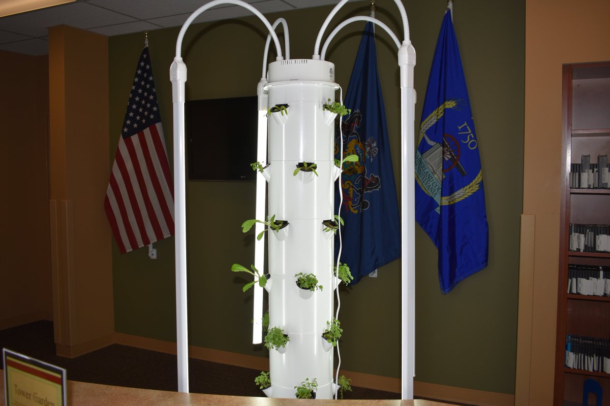 boslerlibrary's tweet image. Take a look at Bosler’s new Tower Garden! Three of these will be placed around the library over the coming months.  Bosler’s Tower Gardens are a gift in memory of MaryPat and John Wentzel given by their children. Stop in and take a look!