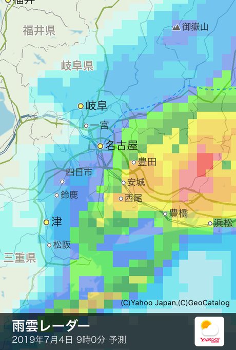 天気 レーダー 市 松本 雨雲 松本市の1時間天気