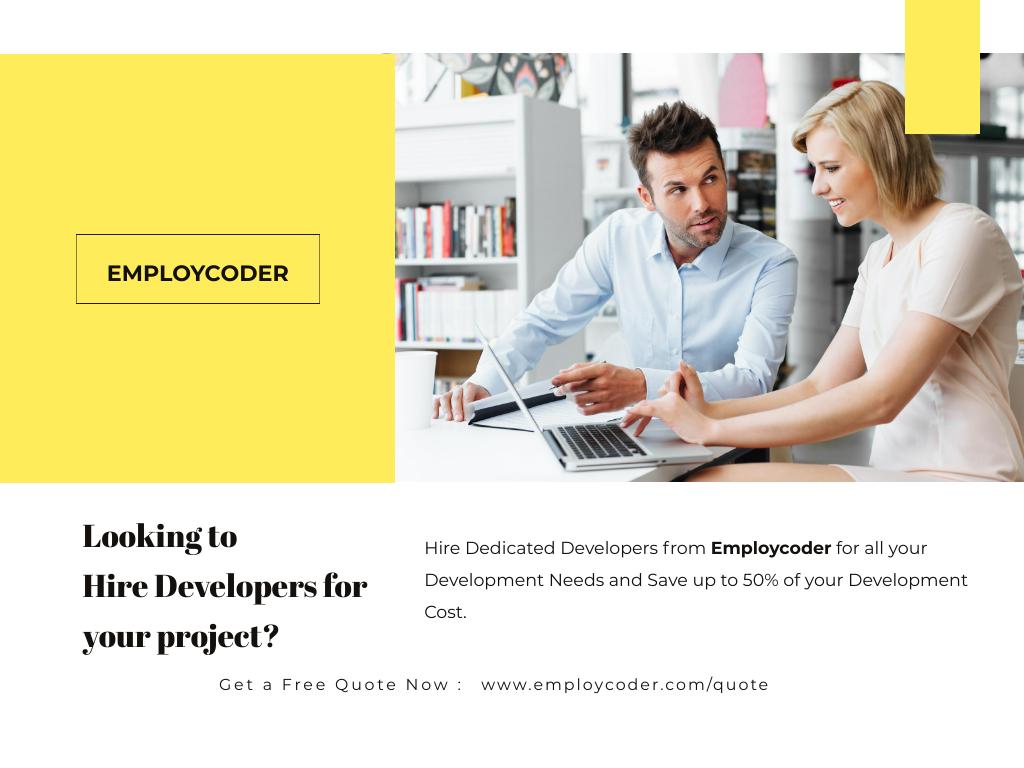 employcoder's tweet image. Hire Developers from Employcoder for all your development needs and save up to 50% of your development cost
>>> bit.ly/2vQnoXp
#hiredevelopers #hirecoders #developers