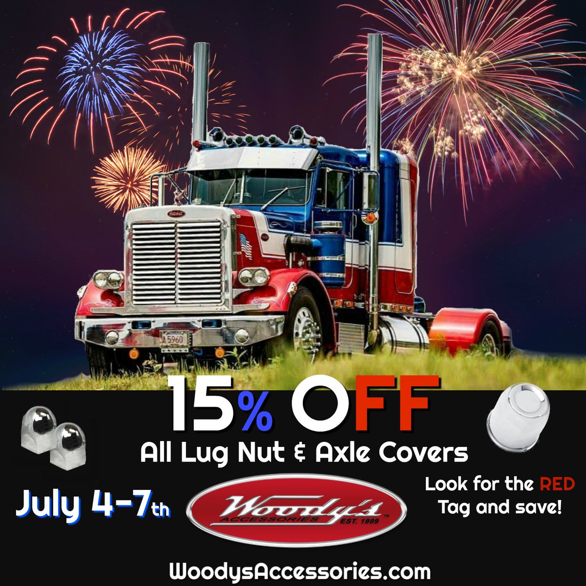 WoodysAcc's tweet photo. #IndependenceDay https://t.co/CFIUeF5ETU  🇺🇸🇺🇸🇺🇸🇺🇸 We will be closed to observe Independence Day weekend from 7/4-7/7. All orders placed online during this time will be shipped Monday &amp; Tuesday 7/8-9.  Have a Happy &amp; Safe 4th!! 🇺🇸🇺🇸🇺🇸  #truckparts #Automotive #PB #KW #FL #WS https://t.co/3BaqJpP4r3