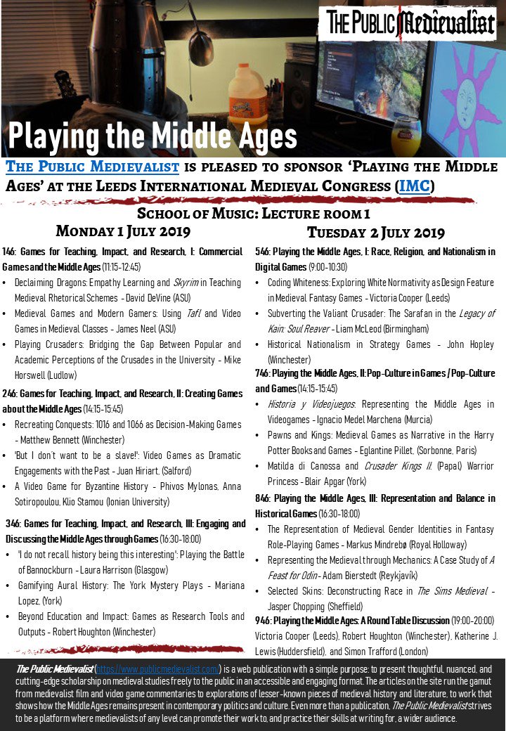 RobEHoughton's tweet photo. The Megastrand is done. Thanks to all our speakers and everyone who came to the sessions. Keep an eye on @PublicMedieval for follow up papers, and we'll see you next year! #medievaltwitter #IMC2019 https://t.co/cm22RWVmfv