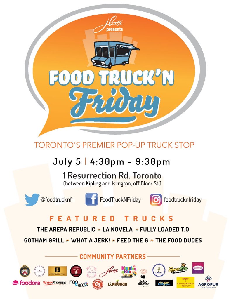 **ANOTHER CONTEST! We’re back @ our home lot @ 1 Resurrection Rd this Fri &amp; our partner @BekavacGroup is once again giving away 3 $10 food vouchers! Like &amp; RT before Thurs 6pm. Winners will be contacted via DM. Friday’s lineup looks amazing, hope y’all R hungry! #etobicoke