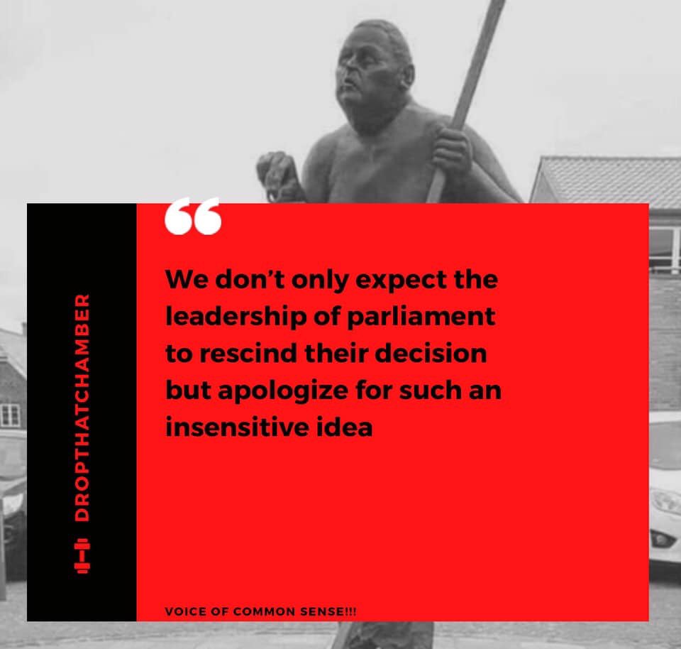 The thought of a new parliament building is  an offense in itself. Any MP whose demeanor shows support for it must be booted out.#DropThatChamber