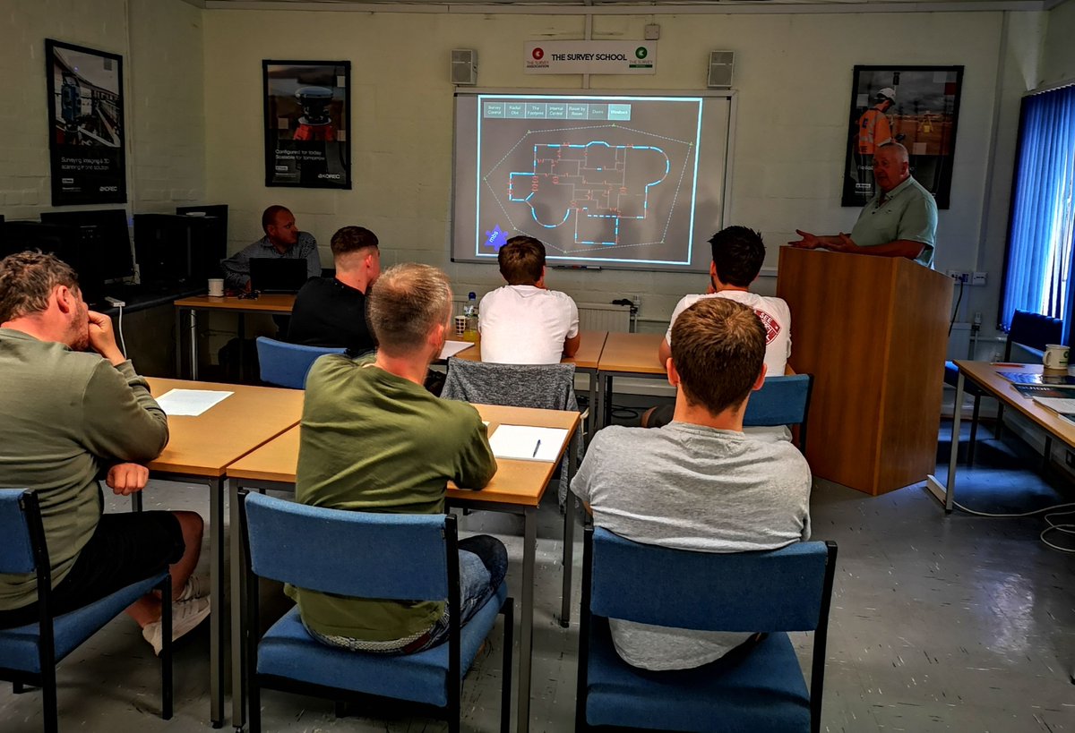 TheSurveySchool's tweet photo. An impressive guest presentation today at @TheSurveySchool by Andy @FormbySurveys &amp; Dave @SurveyMBS to students on #TSAsurveyingcourse Getting an insight to #Clientrelationships #measuredbuildingsurveys &amp; #righttolight surveys. #surveying #geomatics  #surveyschool @surveyassoc https://t.co/Wc3Tmq50o1
