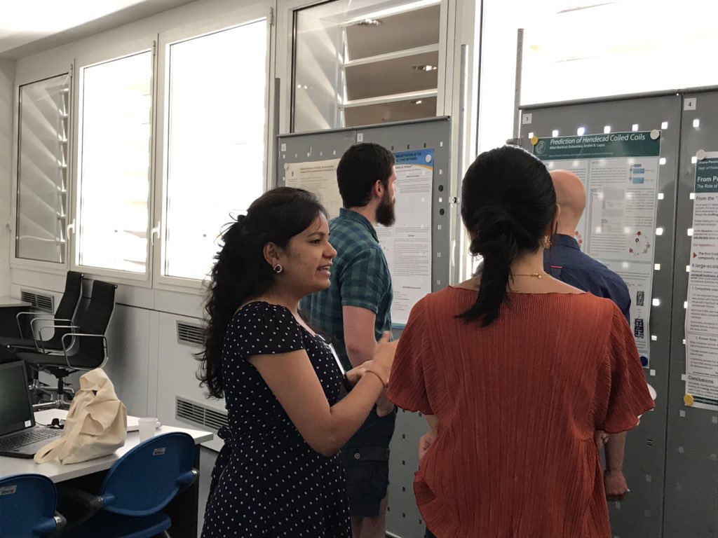 BioExcelCoE's tweet photo. Time for the participants to talk about their #research during the poster session of the #BioExcel2019 summer school. Who will win this year’s poster prize?? (It is a nice prize🏆) #moleculardynamics https://t.co/Gg2bIrIRoY