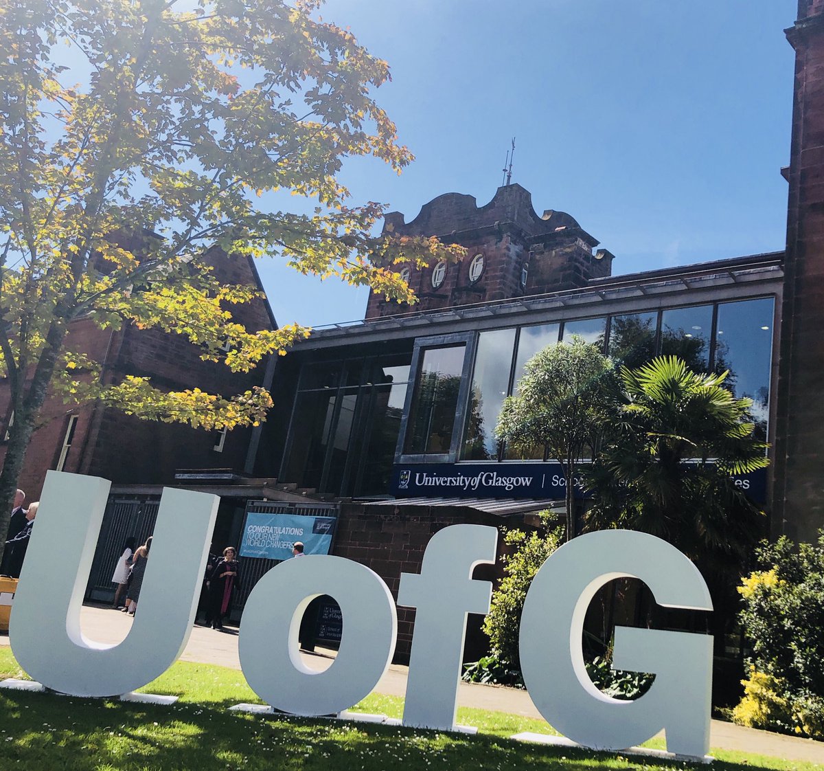 UofGlasgow's tweet photo. #UofGgrad19 @DumfriesCampus π - for all those asking about a live stream of today's graduation ceremony in Dumfries & to watch honorary grads inc @SamHeughan there isn't one BUT there will be a video coming out soon π & π€a wee Facebook live π₯ (signal permitting!) #TeamUofG https://t.co/Ol9u5y1uSV