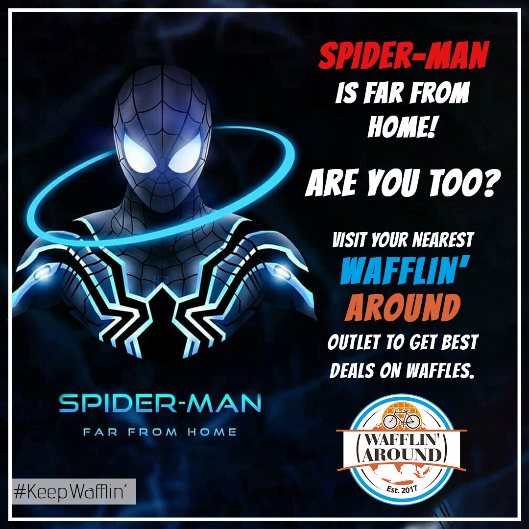 wafflin_around's tweet photo. Enjoy the best waffles in town with Wafflin' Around. Head to your closest store to enjoy it today.
.
.
.
#Spiderman #Farfromhome #Wednesday #Food #Foodies #Foodism #Foodgasm https://t.co/npsjJyRSzS