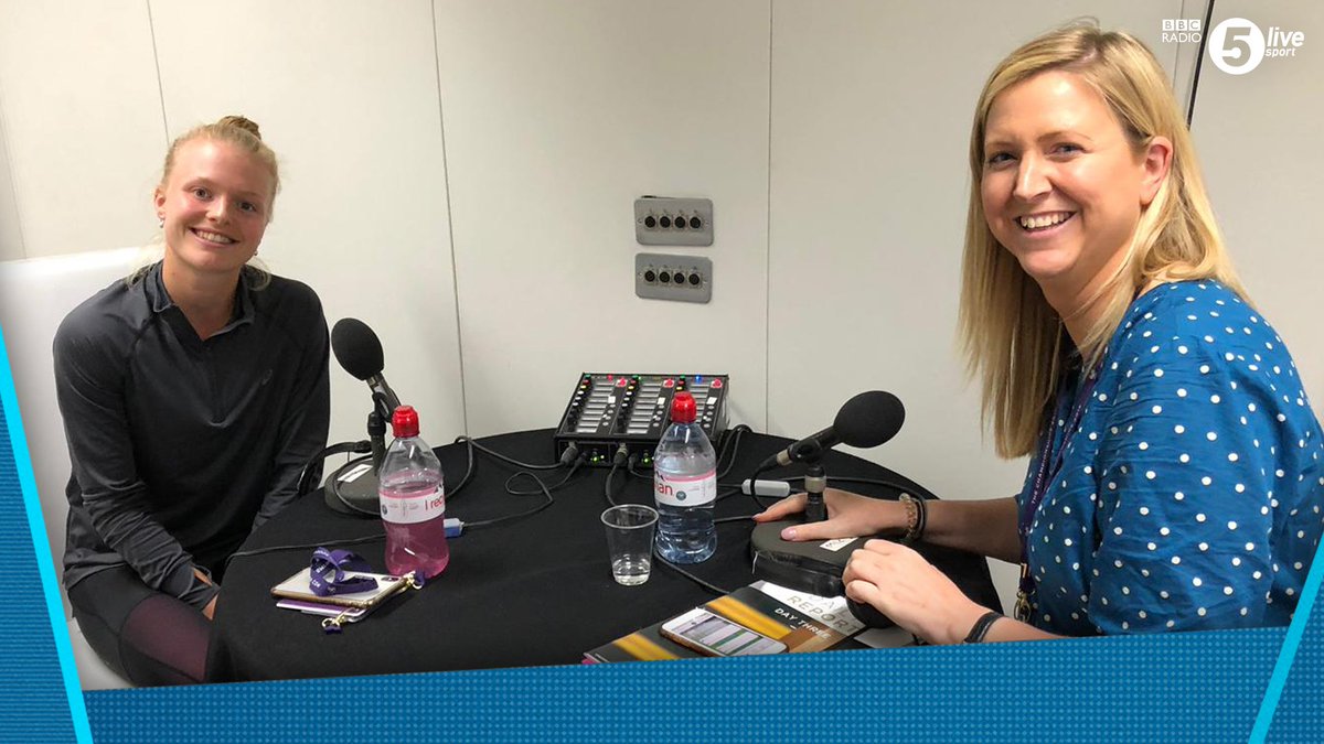5liveSport's tweet photo. Look who @gigi_salmon has found! 🤩

Yesterday @harriet_dart won her first ever Grand Slam main draw singles match.

She plays in the second round of the #Wimbledon Women's Singles tomorrow.

📲🎾:https://t.co/7h5YeQSlbp   
#bbctennis https://t.co/WJypBnVSbj