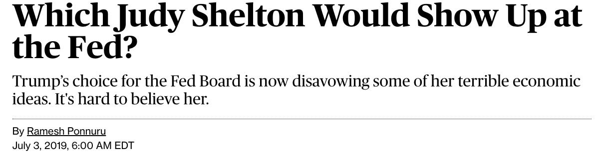 . @RameshPonnuru from  @AEI  https://www.bloomberg.com/opinion/articles/2019-07-03/which-judy-shelton-would-show-up-at-the-fed