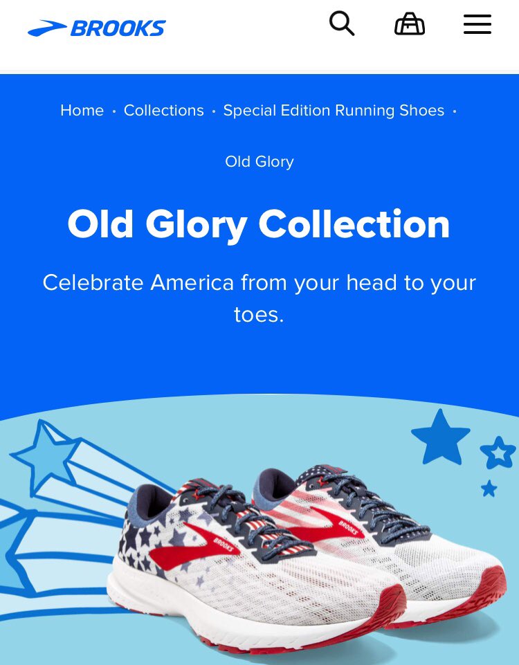 tamtwitty's tweet photo. @senatemajldr Mitch, Brooks has put out a much nicer looking shoe to honor Old Glory! Go get a pair, my daughter just got hers in yesterday. https://t.co/gbrRNPz1hQ