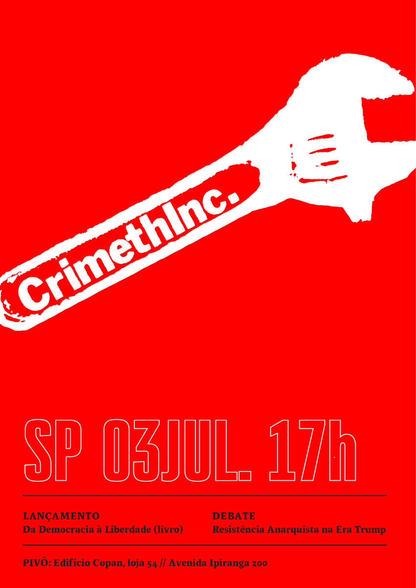 FaccaoF's tweet photo. Hoje, primeira atividade do coletivo @crimethinc em São Paulo na turnê de 2019.

Para ver mais datas:
https://t.co/o09E0kWZRy

#crimethinc #crimethincebrasil2019 #democracy #democracia #anarquia #anarchy #acab #facfic https://t.co/xwmUI53rrj