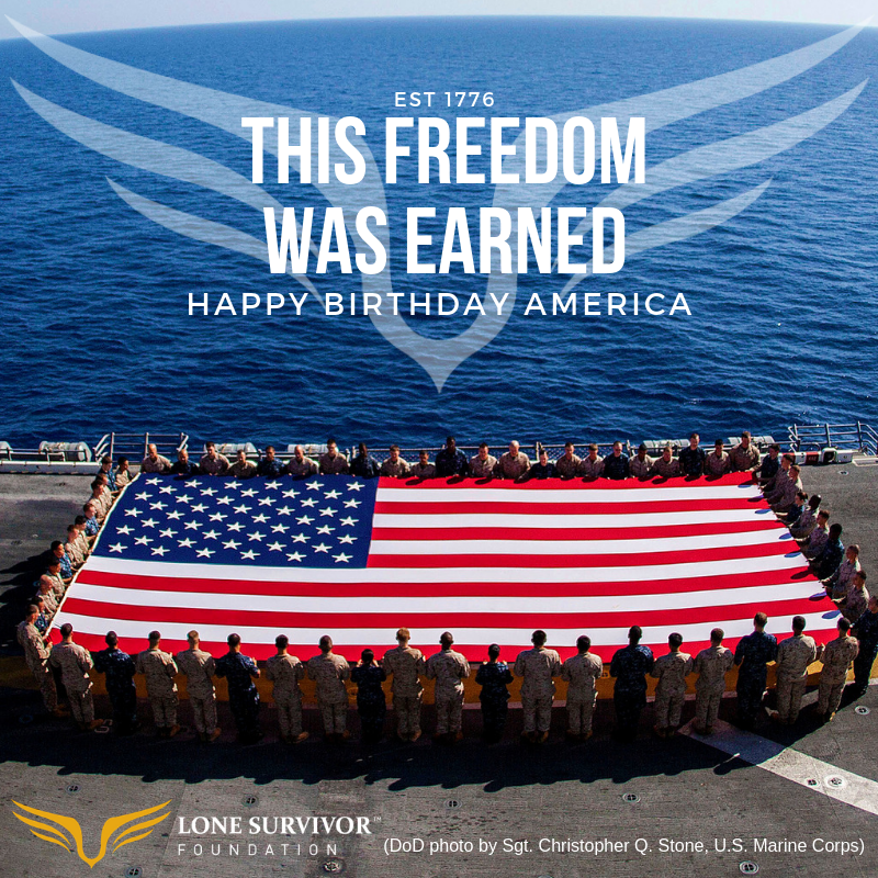 ORW_Foundation's tweet photo. For America’s birthday, please consider giving a gift to those that fought for our freedom. Your gift to Lone Survivor Foundation helps us provide military families with relief from PTSD, mTBI, and chronic pain.  We appreciate your support! ❤️ 🇺🇸    https://t.co/6YXcvj9gHP https://t.co/bk0FK08Atc