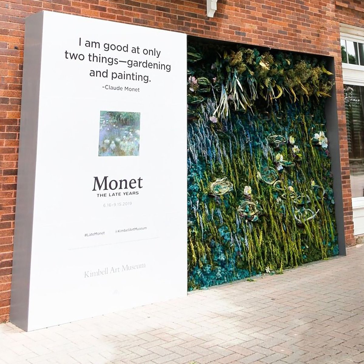 KimbellArt's tweet photo. Have you seen our amazing Monet-inspired floral installations created by @drdelphinium? This beautiful recreation of Monet’s “Water Lilies” is located on the corner of Magnolia Ave &amp; S. Henderson St in Ft Worth. Use #LateMonet when you post your pictures!
https://t.co/432dIp5NSG https://t.co/ihvcrnnSmo