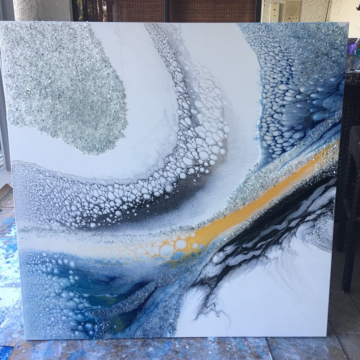 48”x48”   #fluidpainting #fluidart #painting #art #artist #fluid #flow #flowing #acrylic #acrylicart #abstract #abstractart #abstractpainting #color #colour #colourful #contemporaryart  #fluidpainter
