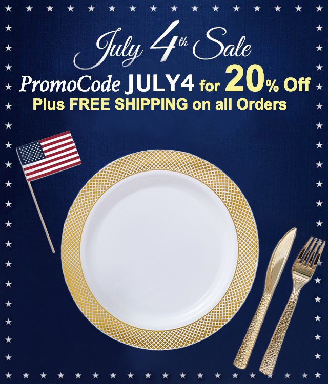 OnlineDinnerwar's tweet photo. July 4th #Sale! Use our special #PromoCode "JULY4" when placing your order on our Website - https://t.co/J5A24Oou0O and get 20% OFF + FREE SHIPPING!

#july #july4th #july4 #4july #4thofjuly #thefourth #julyfourth #ndependenceday #independence #usa #unitedstates #birthday #picnic https://t.co/txMm2ngPkA