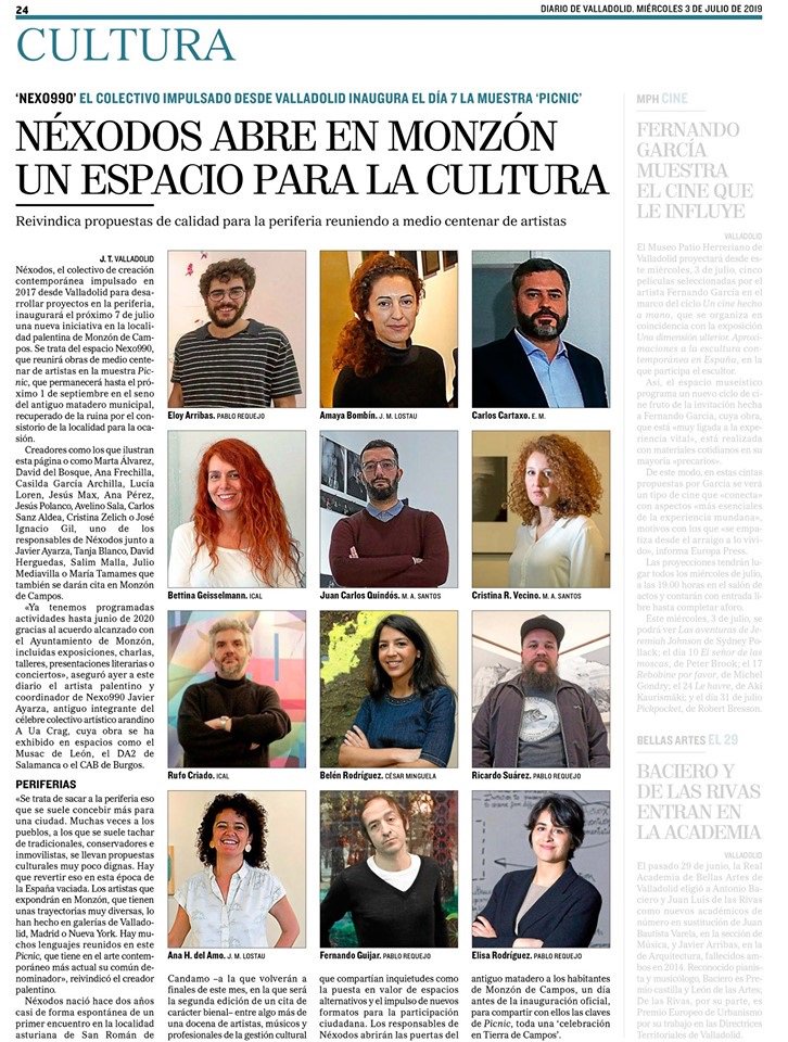 La próxima inauguración del nuevo espacio #Nexo990 en #Monzondecampos en el <a href="/DiarioCyLMundo/">Diario de Castilla y León</a> #nexodosenlosmedios #artecontemporaneo #tierradecampos