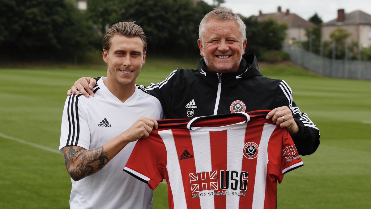 WilderReacts's tweet photo. When you finally get your first summer signing over the line 😁 #SUFC #twitterblades https://t.co/C9yc6Fu4Zl