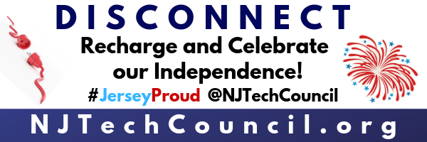 WeAreTechUnited's tweet photo. Happy 4th of July from the NJ Tech Council! Remember to disconnect, recharge, and celebrate our independence this weekend! #njtc #NJTechCouncil #4thofJuly https://t.co/hJZyQjTQPN
