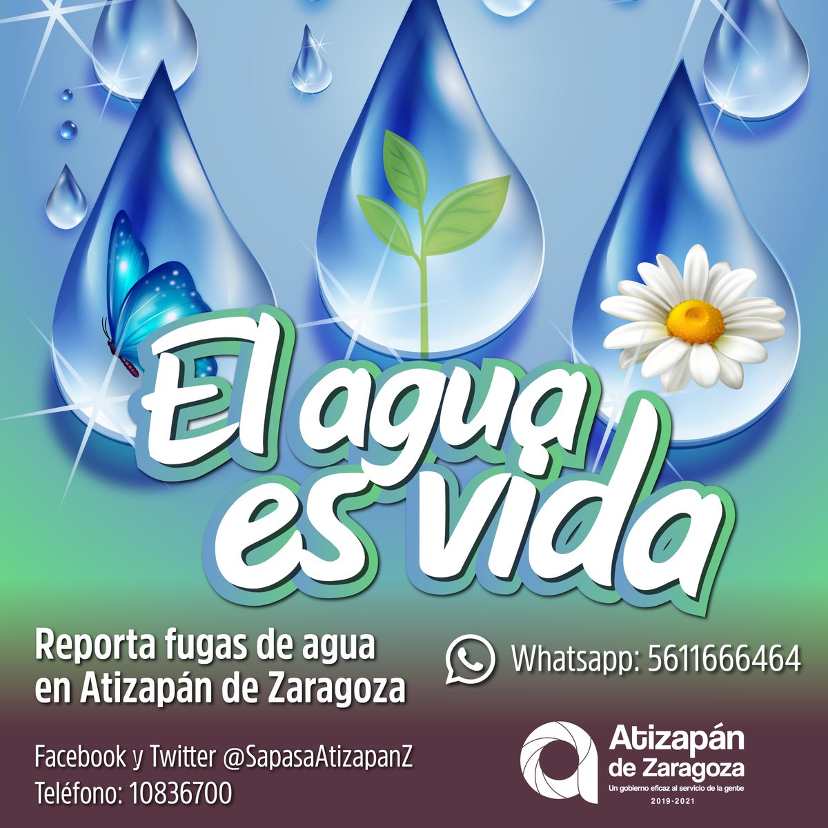 GobAtizapan's tweet photo. Estamos para ayudarte en reportes de fugas, desbasto de agua, desazolve y más, en la cuenta oficial de @SapasaAtizapanZ, síguelos y entérate de sus actividades diarias en favor de nuestra ciudad. https://t.co/rpj9mJtDyT