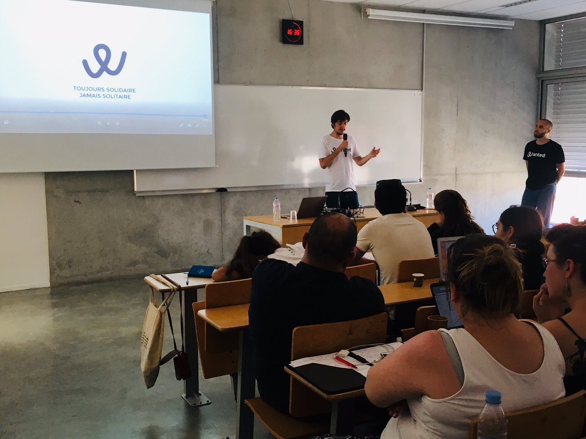 helloasso's tweet photo. Partage d’expérience !
@wantedcommunit est aux #univhelloasso2019 
L’entraide se fait sur les réseaux mais aussi dans des cafés.
Bel exemple de mobilisation sur le web mais aussi en ville @Bordeaux, au quotidien, au profit d’autres associations.
#UnivHelloAsso https://t.co/vLzt36Je8Y