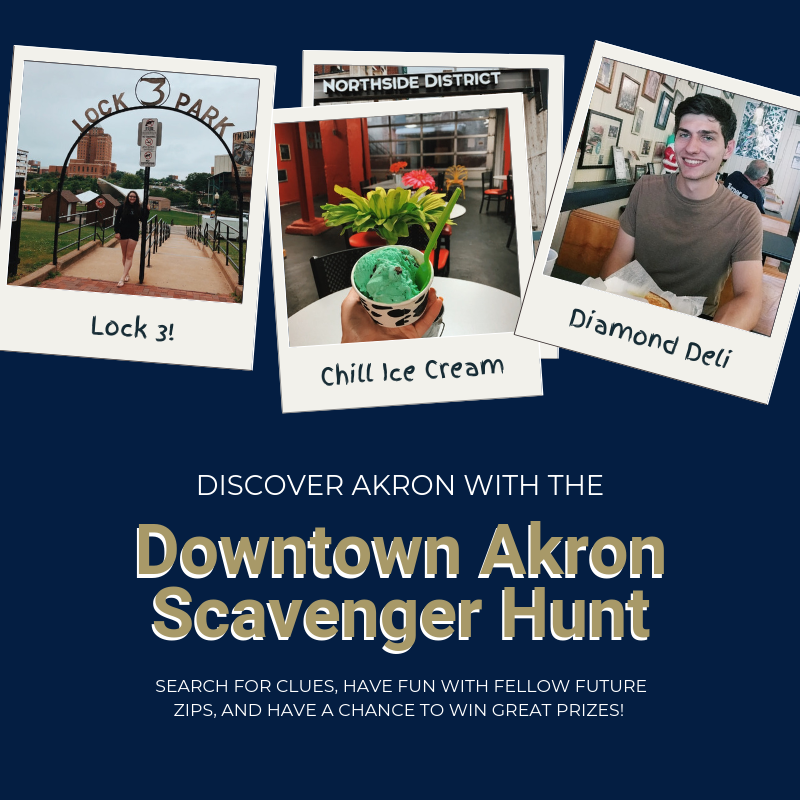 Looking to explore exciting locations, win awesome prizes, and have a chance to connect with other students before classes start? The Downtown Akron Scavenger Hunt has it all! 

More information here: ow.ly/VYRW50uSFO4