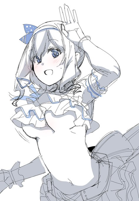 潮風鷺沢文香最初見たときフリフリだけで下の布がないのかと思った落書き 