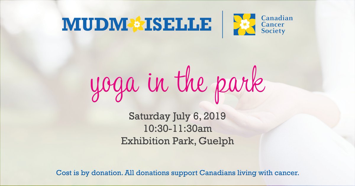 MudmoiselleWW's tweet photo. Well it's official! We're hosting a Yoga in the Park kick-off event 🎉 Join us in Exhibition Park THIS SATURDAY July 6th at 10:30am. #PWYC #YogaInThePark #CSSWatWell #Guelph #Yoga #Fundraiser #Mudmoiselle https://t.co/YCZeUxkvRI