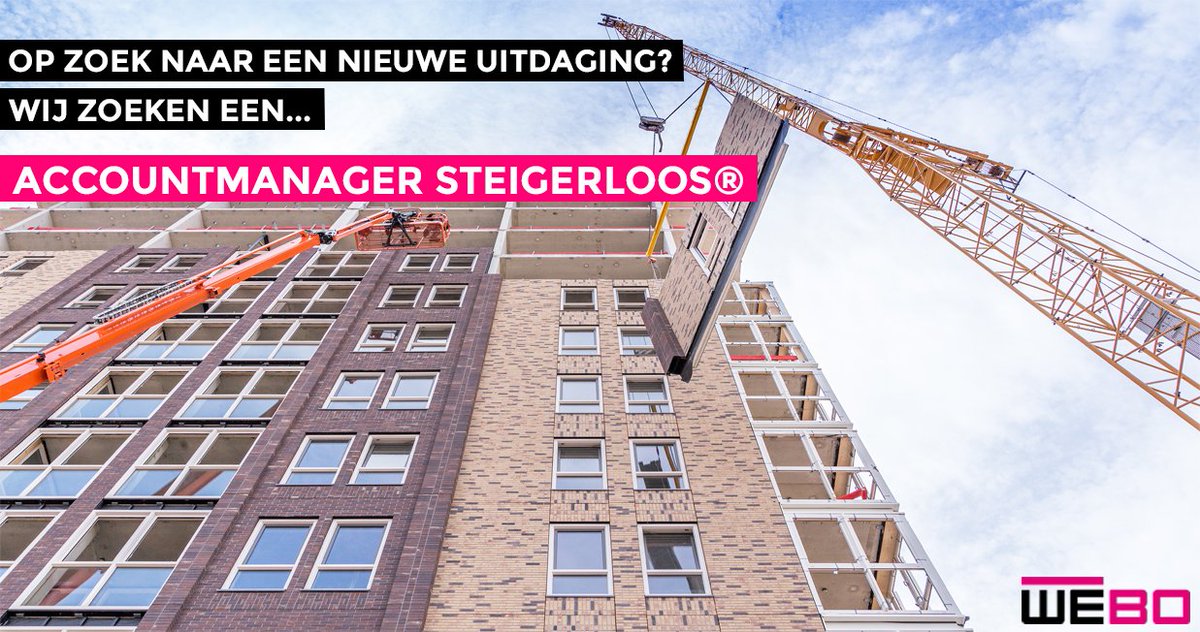ACCOUNTMANAGER STEIGERLOOS® | Ben jij een gedreven verkoper en op zoek naar een frisse start? Dan is <a href="/weborijssen/">WEBO</a> wat voor jou! Benieuwd geworden? Bekijk even onze vacature: webo.nl/vacatures/acco…