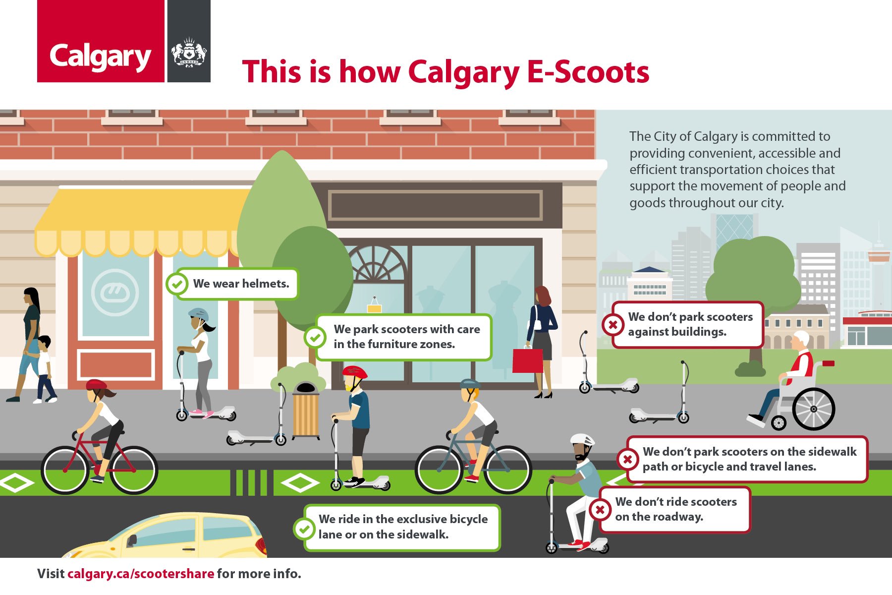City of Calgary on Twitter "Where can I ride escooters? Riders will