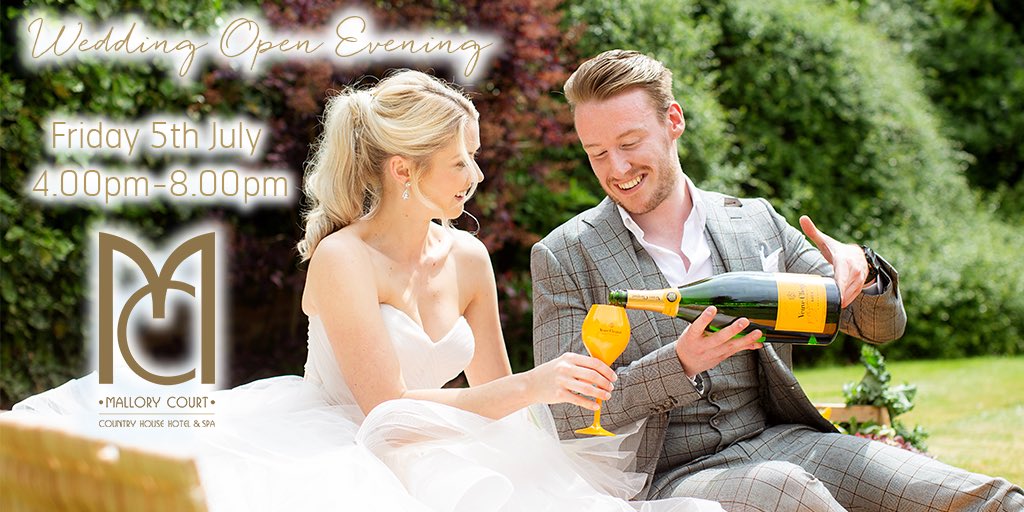 💕 We’re holding our #summer #weddingopenevening this Friday <a href="/MalloryCourt/">Mallory Court</a> 4-8pm Come &amp; see our award winning events team! Enjoy canapés &amp; fizz in the sunshine whilst you explore our beautiful venue &amp; gardens #weddingvenue #weddinginspo #weddinghour #weddingwednesday #weddingday