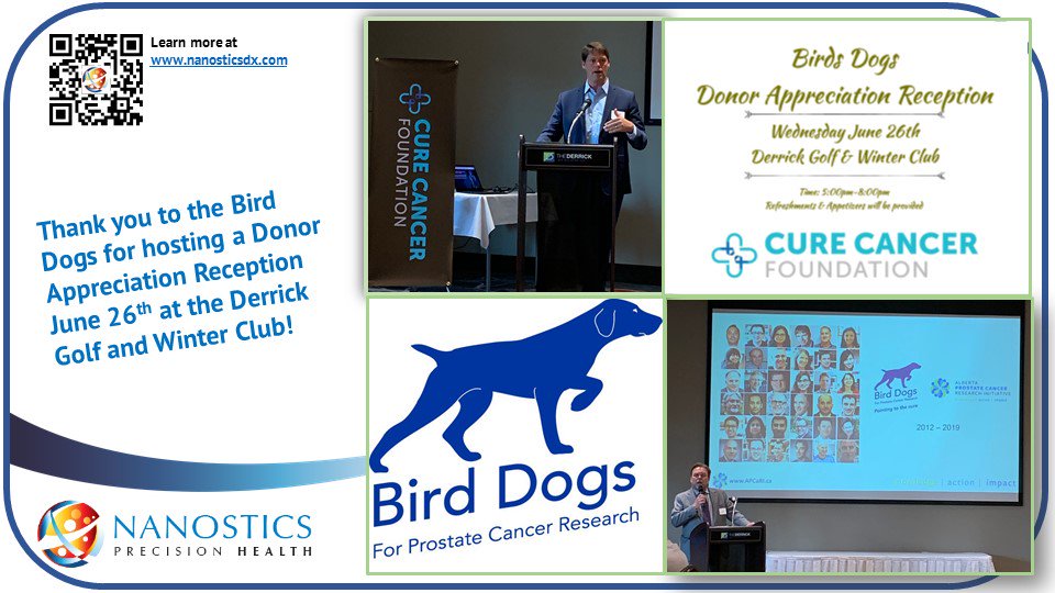 Thank you Bird Dogs and donors! Funds endowed Frank &amp; Carla Sojonky Chair; recruited John Lewis, who created <a href="/APCaRI_CA/">APCaRI</a>, researched metastasis targets and developed #ClarityDXProstate PCa test. Don’t miss; WLBG2019 and <a href="/www/">WWW</a>.ccfgolf.ca #birddogs_PCa #diagnostics <a href="/tocurecancer/">CureCancer</a>