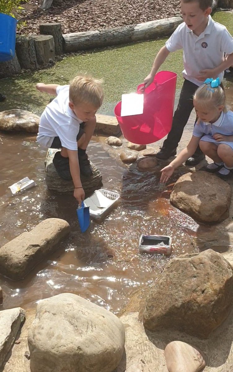 Harts_R2's tweet photo. We had great fun outside today @hartsholmeacad testing our boats to see if they would float! The children were very excited to complete the challenge! ☠️🦖 @EYTalking #floatingsinking #materials #testingideas #problemsolving https://t.co/XdFsbrmebg