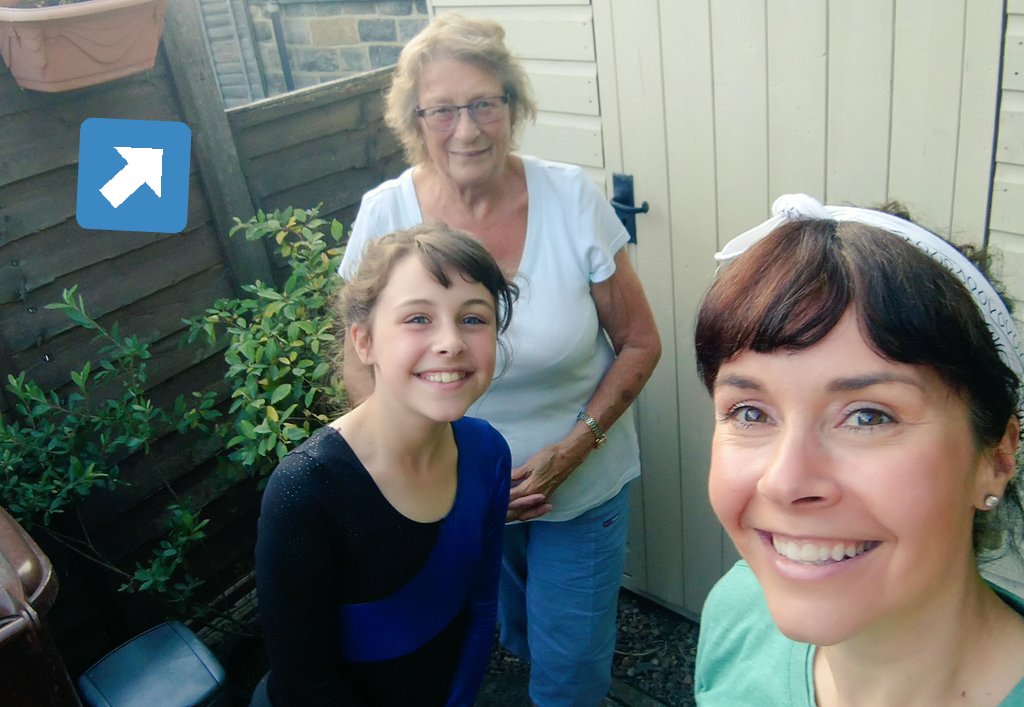 Ourgreatproject's tweet image. Remember the story with Barbara? (Our next door neighbour who was delighted for us to throw our huge canoe over her fence and into our garden through that tiny gap?) We popped round to say 'thank you' properly. #beautifulhuman #happy #kindness #wednesday