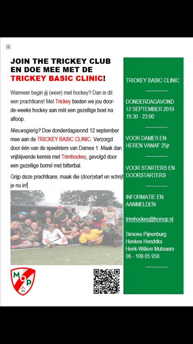 JOIN THE TRICKEY CLUB EN DOE MEE MET DE TRICKEY BASIC CLINIC!