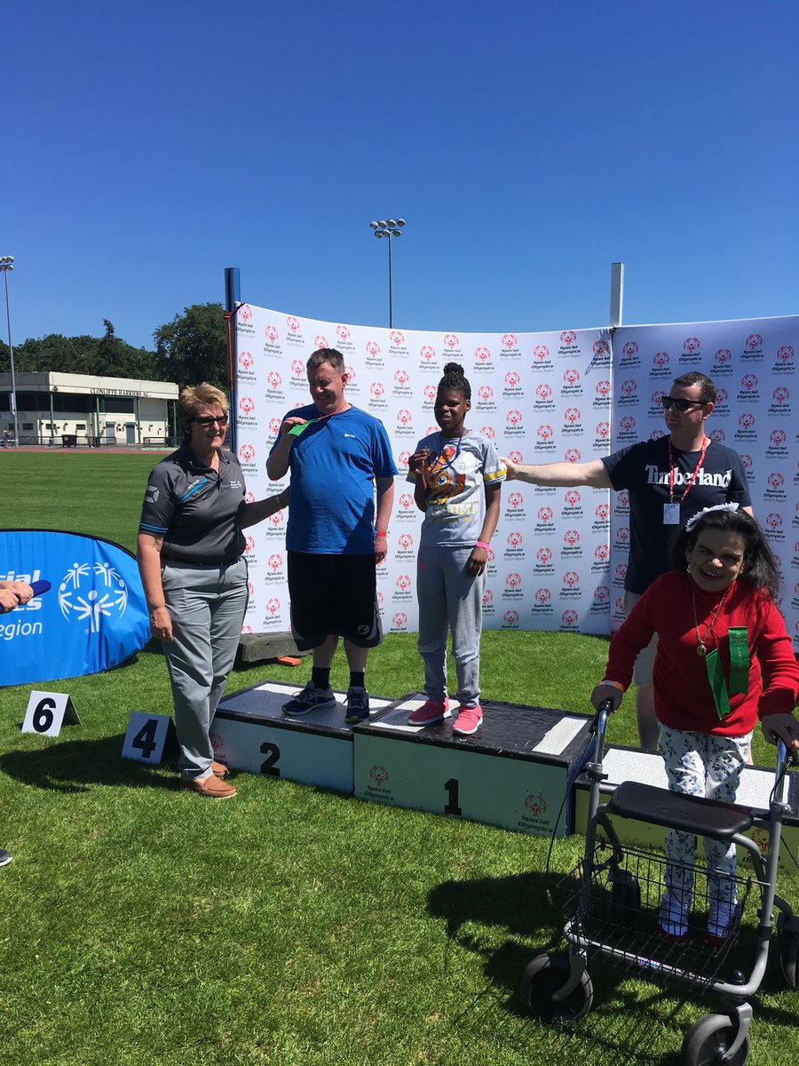 Medal Winners and Medal Givers                      Great weather and fun at today’s SOER Athletics event.                  Well done to all involved ⁦<a href="/SOEastern/">Special Olympics Eastern Region</a>⁩