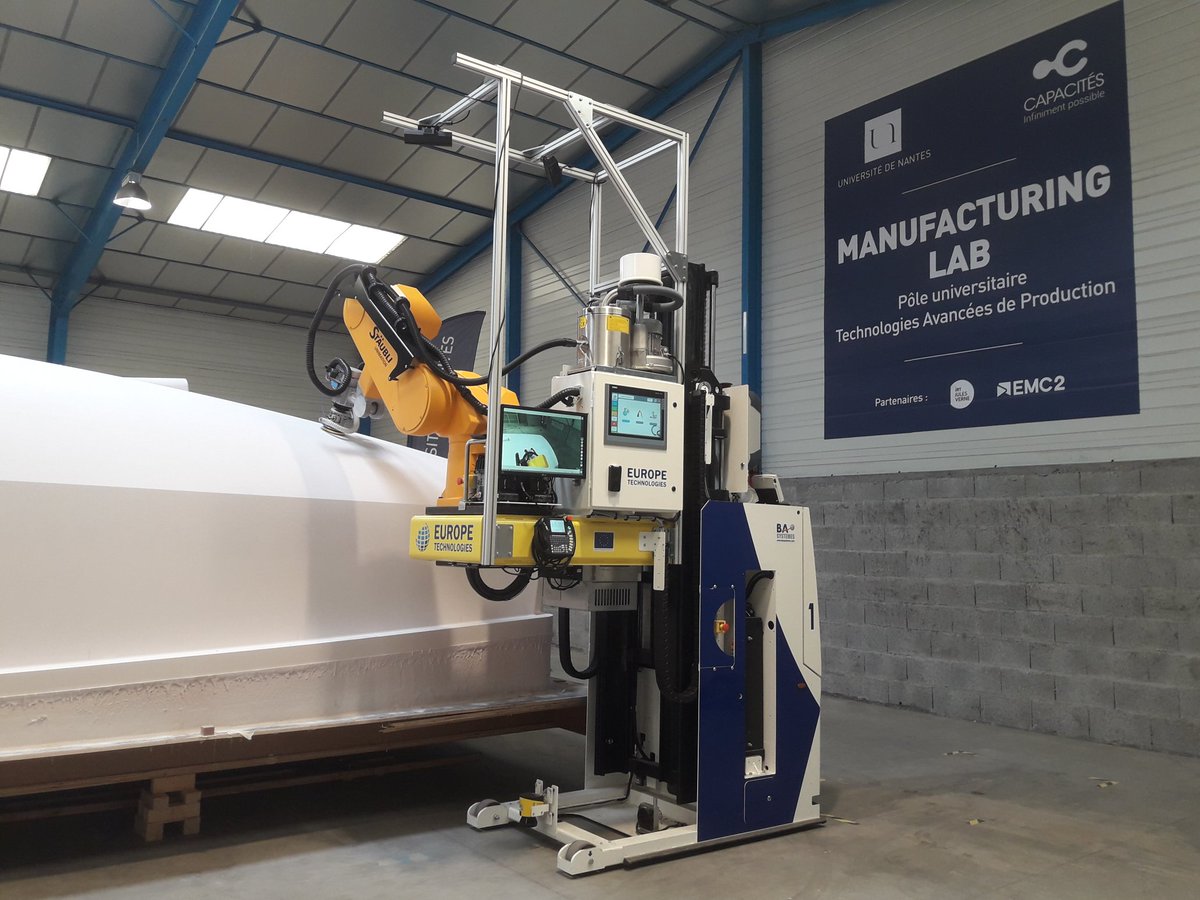 benoit_furet's tweet photo. Demonstrations on #advanced_robotics of the European @coromaproject at the #Manufacturing_Lab of @UnivNantes @IUTNantes @CAPACITES_SAS @LaboLS2N with the partners @GroupeBeneteau @EuropeTechno @BASystemes @StaubliRobots
and @Polemc2 @Proxinnov https://t.co/VoSnDDQyEZ
