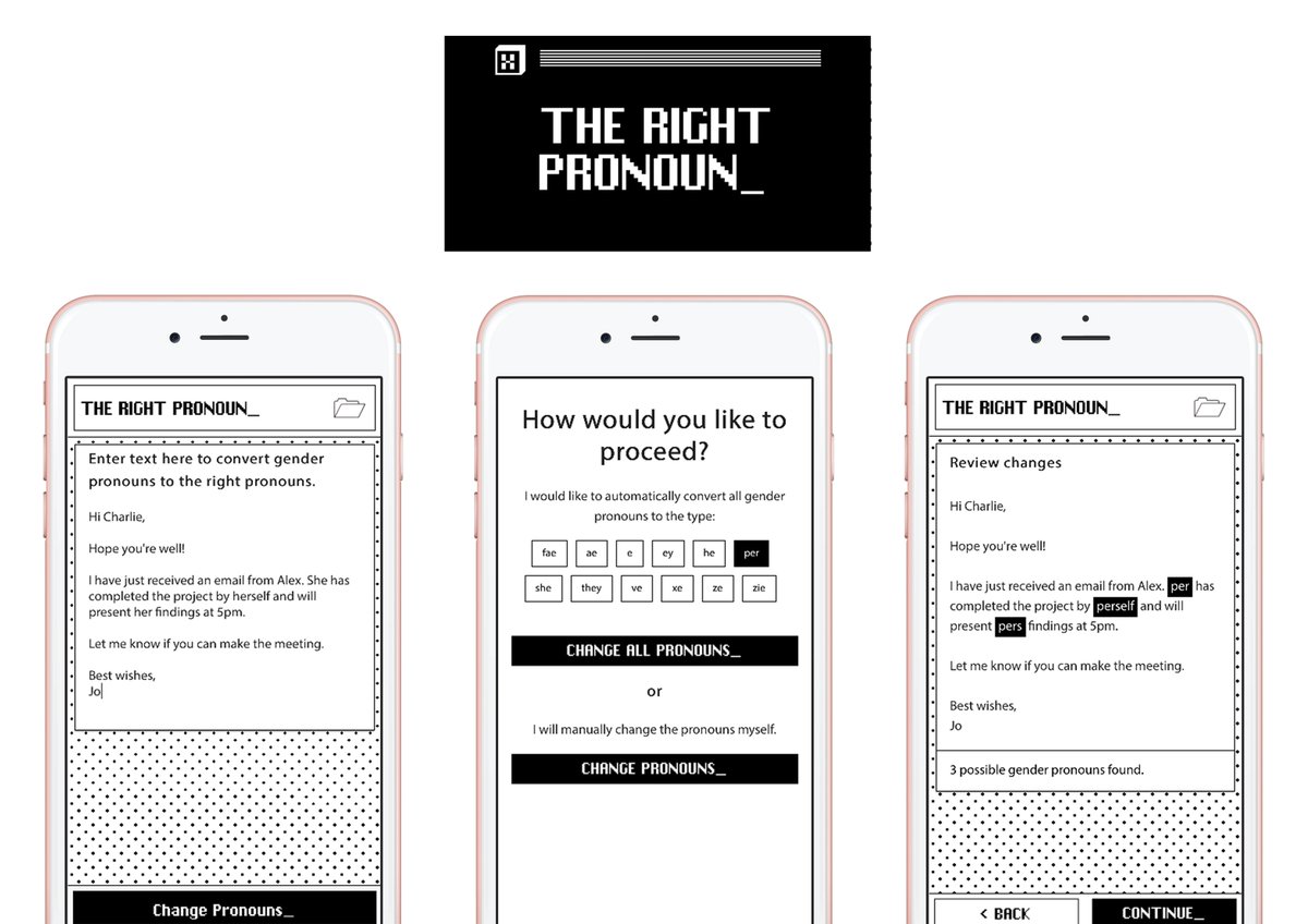 BiteTrends's tweet photo. At the heart of @mastermiles' new app @therightpronoun is a small but integral gesture. That of acknowledgement &amp; respect for the way non-binary individuals choose to identify. As the app says "It’s literally as simple as copy, paste and click" https://t.co/Y8QgUCRgGS https://t.co/UqEbYgGSHD